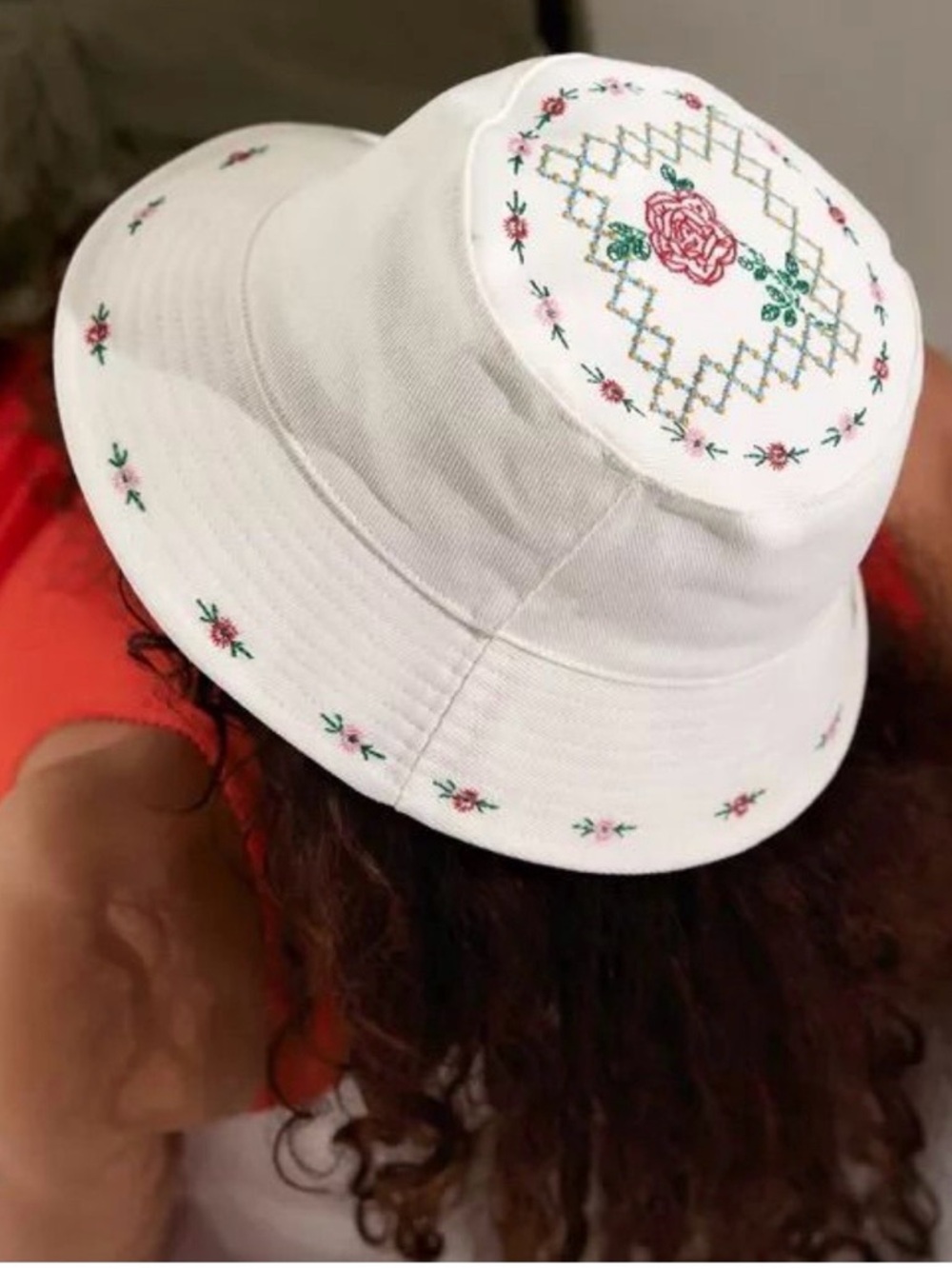 Urban Outfitters embroidered bucket hat.